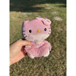 Ty Hello Kitty Sanrio Ballerina Plush 6" Stuffed Animal 2014 Polka Dot Pink Tutu